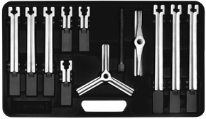 Abziehersatz, 2- und 3-armig, 12-teilig
