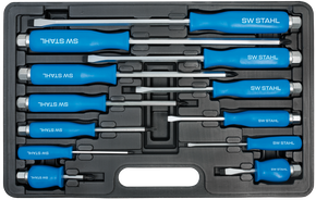 Schraubendrehersatz, schlagfest, Schlitz+Kreuz, 12-teilig